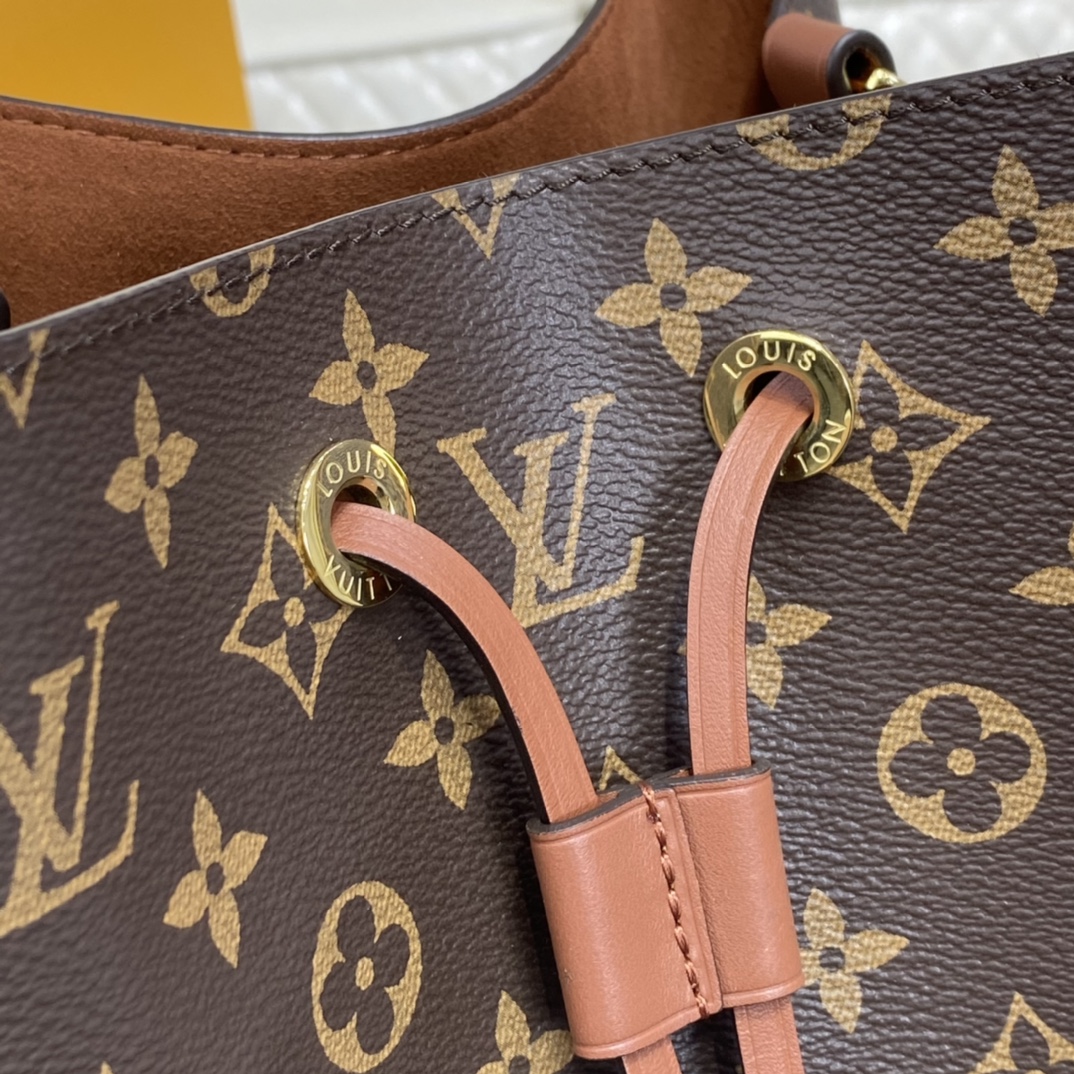 Louis Vuitton NEONOE MM Bucket Bag Monogram M44887 Caramel